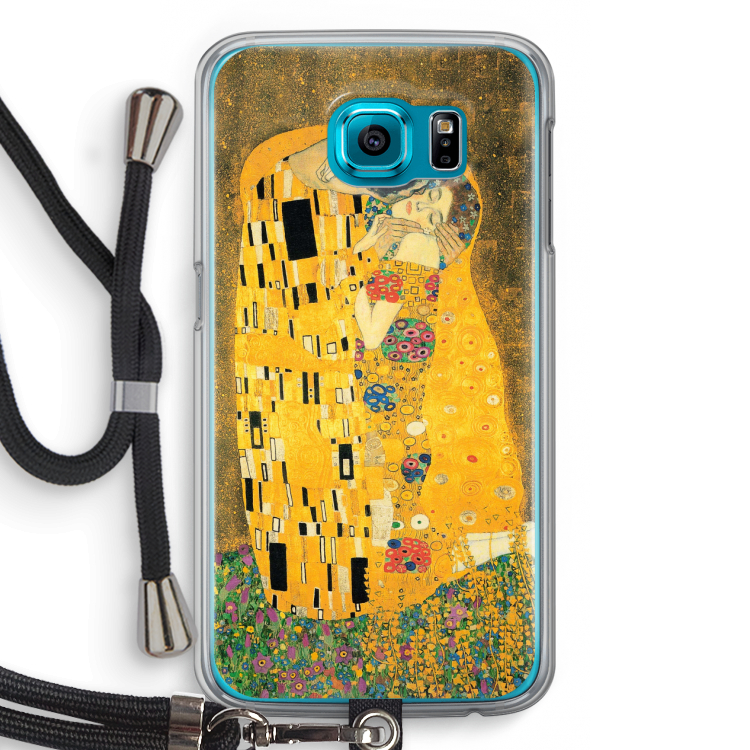 Der Kuss: Samsung Galaxy S6 Transparant Hoesje met koord