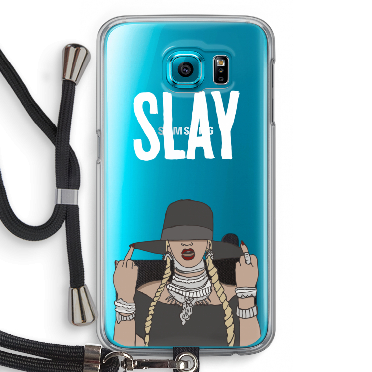 Slay All Day: Samsung Galaxy S6 Transparant Hoesje met koord