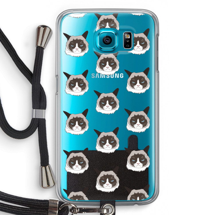 It's a Purrr Case: Samsung Galaxy S6 Transparant Hoesje met koord