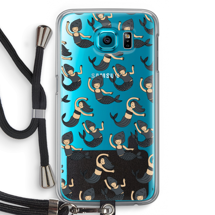 Zeemeermin: Samsung Galaxy S6 Transparant Hoesje met koord