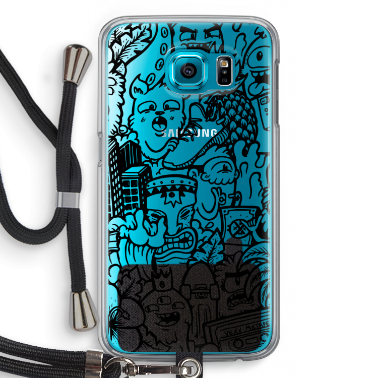 Vexx Black Mixtape: Samsung Galaxy S6 Transparant Hoesje met koord