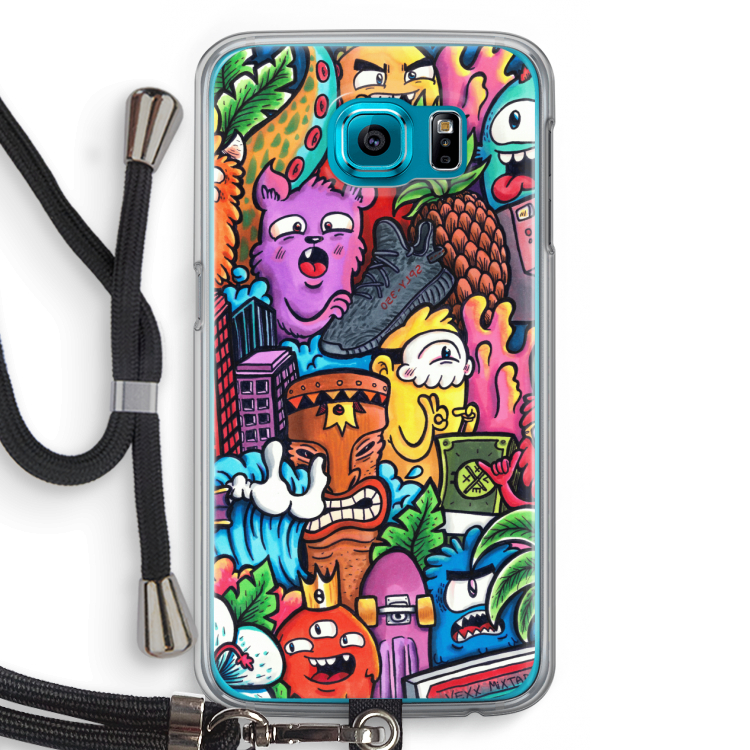 Vexx Mixtape: Samsung Galaxy S6 Transparant Hoesje met koord