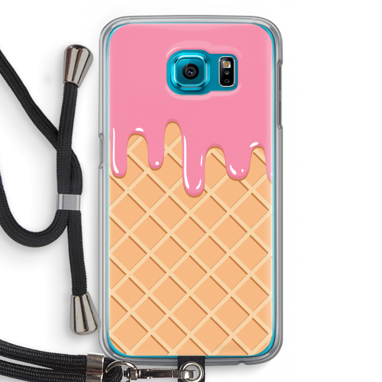 Ice cream: Samsung Galaxy S6 Transparant Hoesje met koord
