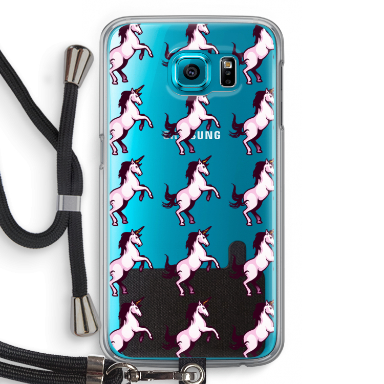Musketon Unicorn: Samsung Galaxy S6 Transparant Hoesje met koord