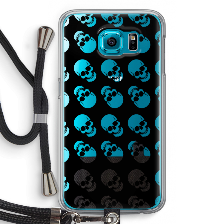 Musketon Skulls: Samsung Galaxy S6 Transparant Hoesje met koord
