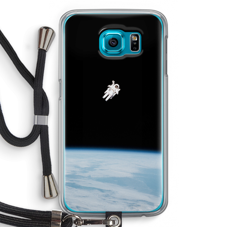 Alone in Space: Samsung Galaxy S6 Transparant Hoesje met koord
