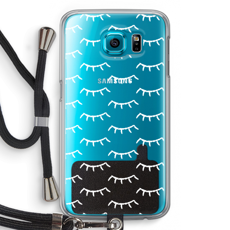 Wimpers: Samsung Galaxy S6 Transparant Hoesje met koord