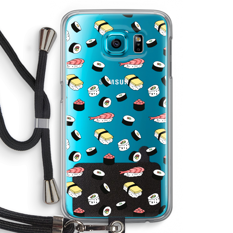 Sushi time: Samsung Galaxy S6 Transparant Hoesje met koord