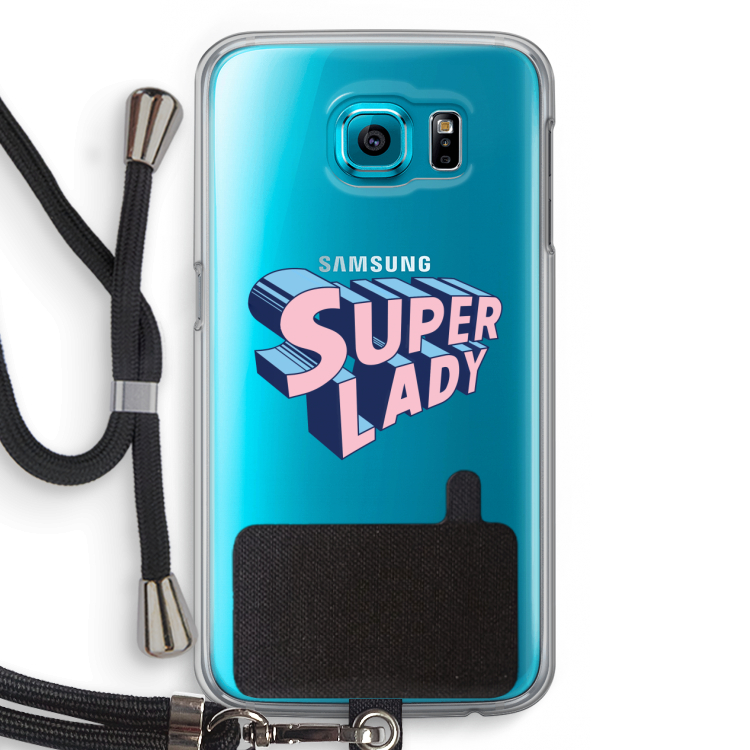 Superlady: Samsung Galaxy S6 Transparant Hoesje met koord