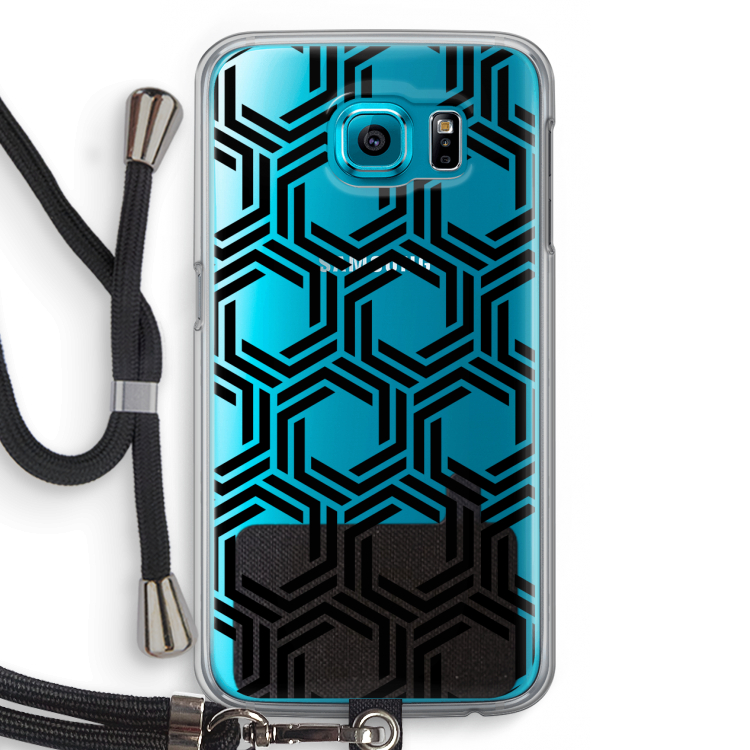 Geometrisch patroon: Samsung Galaxy S6 Transparant Hoesje met koord