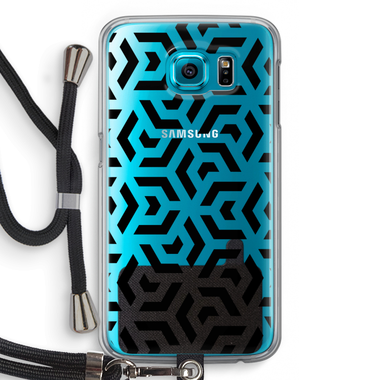 Crazy pattern: Samsung Galaxy S6 Transparant Hoesje met koord