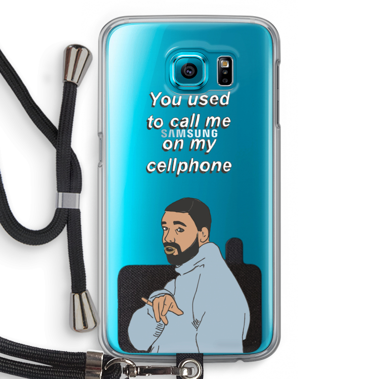 Hotline bling: Samsung Galaxy S6 Transparant Hoesje met koord