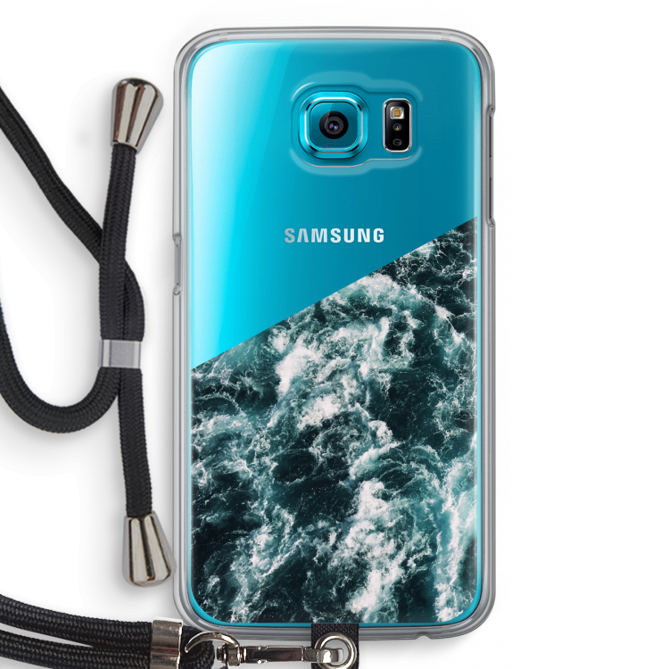 Zee golf: Samsung Galaxy S6 Transparant Hoesje met koord