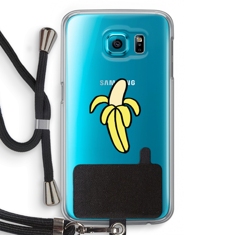 Banana: Samsung Galaxy S6 Transparant Hoesje met koord