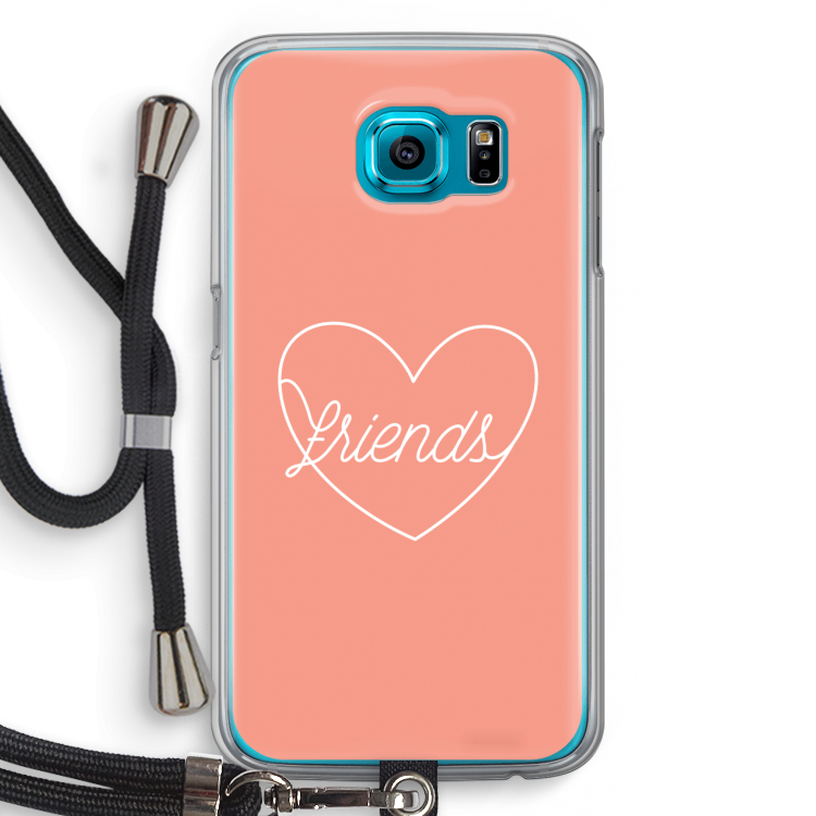 Friends heart: Samsung Galaxy S6 Transparant Hoesje met koord