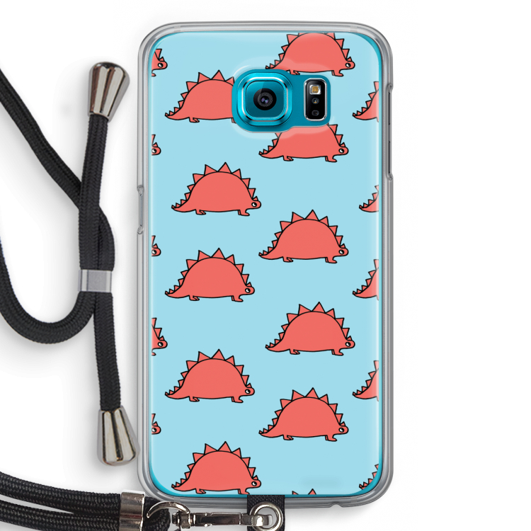 Dinosawrr: Samsung Galaxy S6 Transparant Hoesje met koord