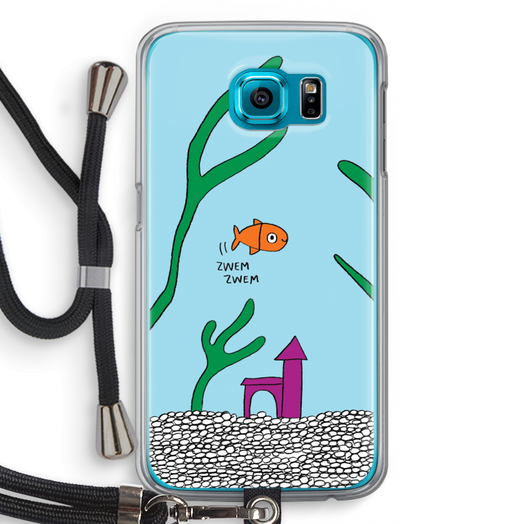 Aquarium: Samsung Galaxy S6 Transparant Hoesje met koord
