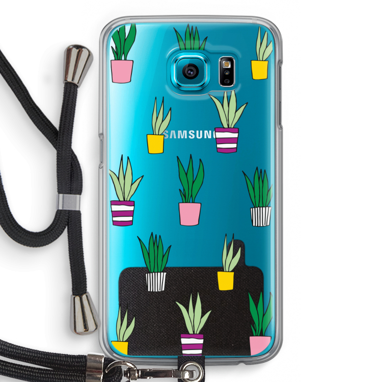 Sanseveria: Samsung Galaxy S6 Transparant Hoesje met koord