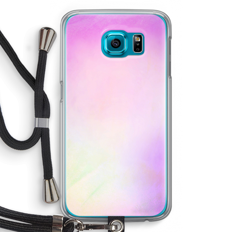 Flow mist pastel: Samsung Galaxy S6 Transparant Hoesje met koord