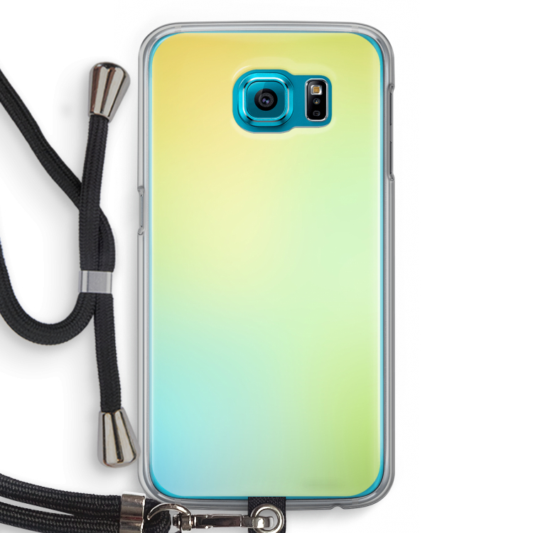 Minty mist pastel: Samsung Galaxy S6 Transparant Hoesje met koord