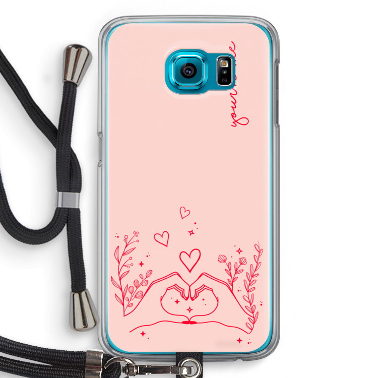 Love is in the air: Samsung Galaxy S6 Transparant Hoesje met koord