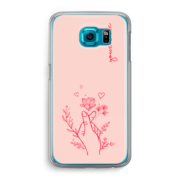 Giving Flowers: Samsung Galaxy S6 Transparant Hoesje