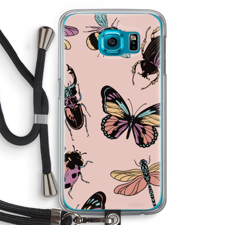 Tiny Bugs: Samsung Galaxy S6 Transparant Hoesje met koord