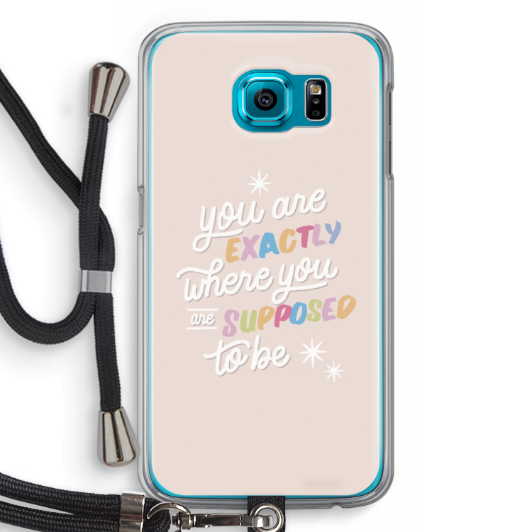 Right Place: Samsung Galaxy S6 Transparant Hoesje met koord