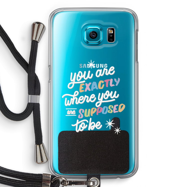 Right Place: Samsung Galaxy S6 Transparant Hoesje met koord
