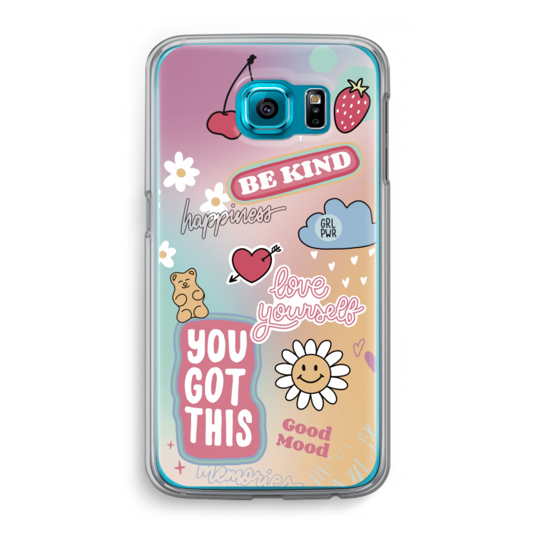 Positivity: Samsung Galaxy S6 Transparant Hoesje