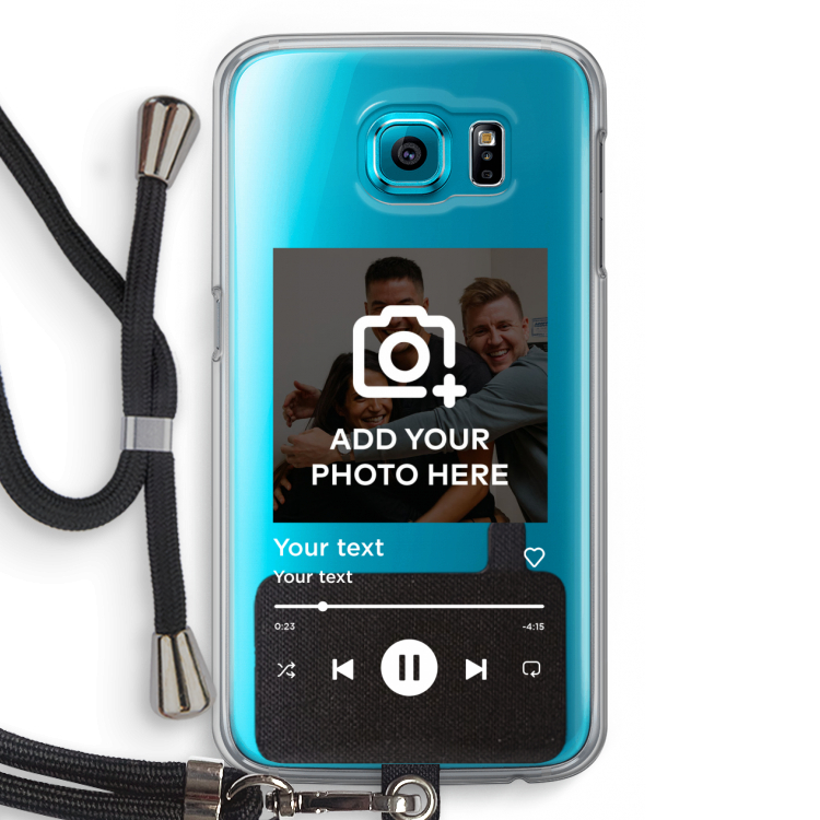 Music Player: Samsung Galaxy S6 Transparant Hoesje met koord