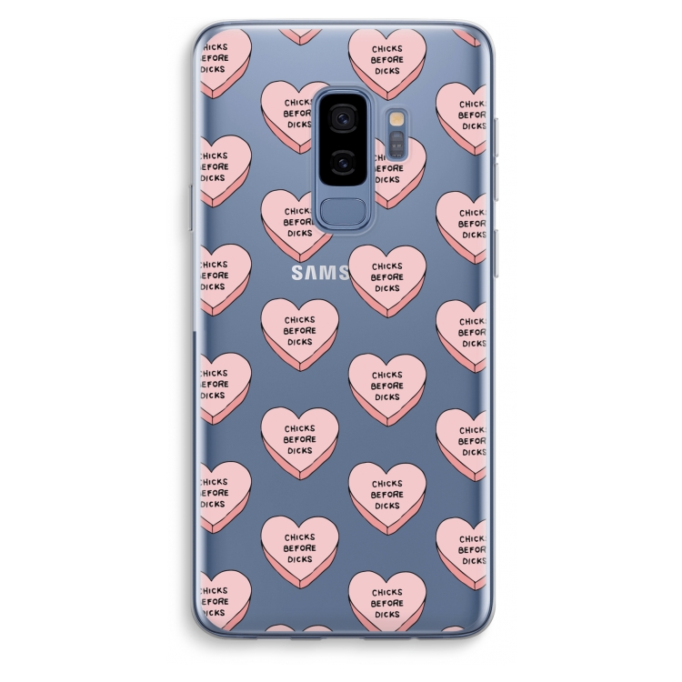 Chicks before dicks: Samsung Galaxy S9 Plus Transparant Hoesje