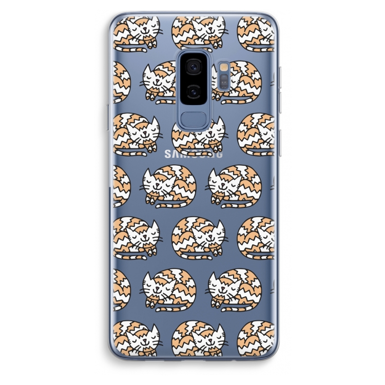 Slapende poes: Samsung Galaxy S9 Plus Transparant Hoesje