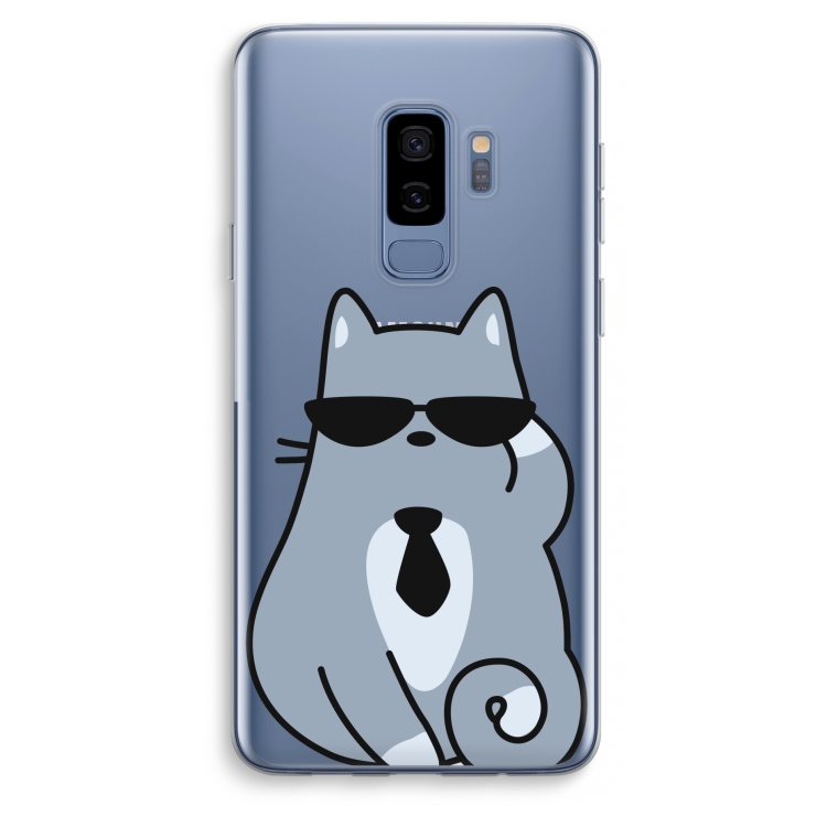 Cool cat: Samsung Galaxy S9 Plus Transparant Hoesje