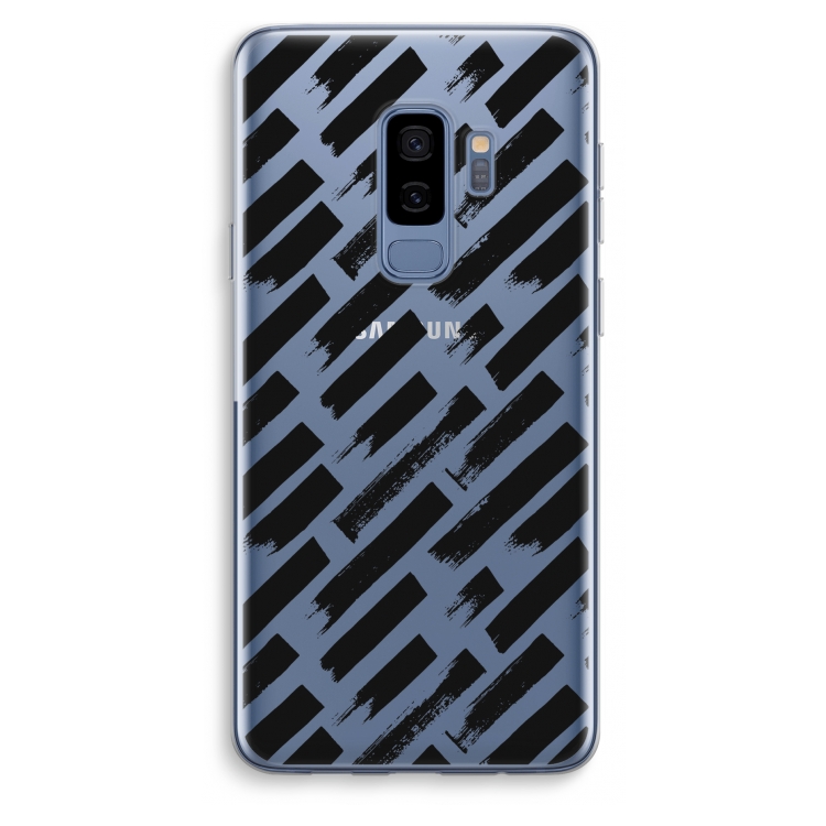 Zwarte vegen: Samsung Galaxy S9 Plus Transparant Hoesje