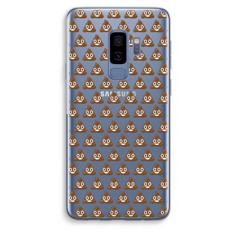 Poop emoji: Samsung Galaxy S9 Plus Transparant Hoesje