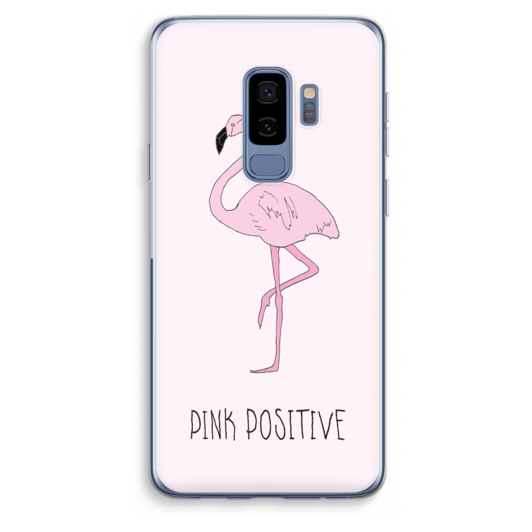 Pink positive: Samsung Galaxy S9 Plus Transparant Hoesje