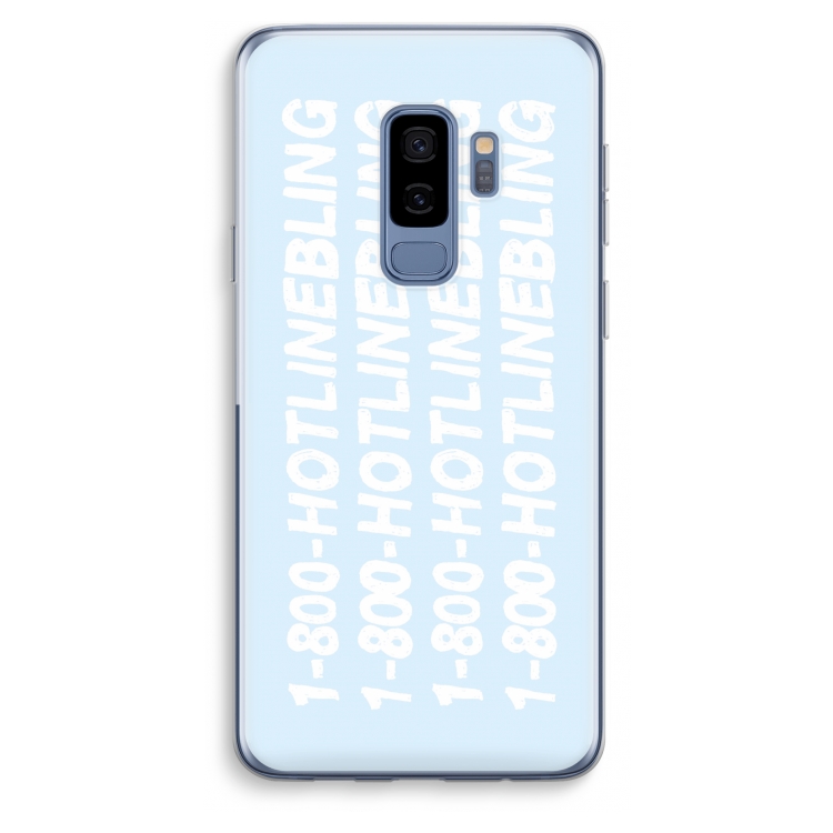 Hotline bling blue: Samsung Galaxy S9 Plus Transparant Hoesje