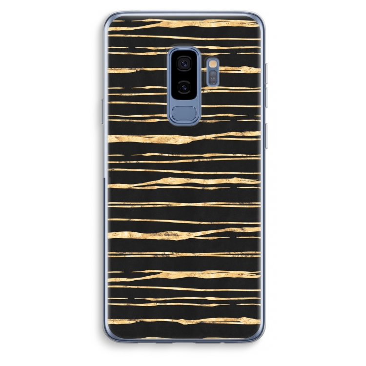 Gouden strepen: Samsung Galaxy S9 Plus Transparant Hoesje