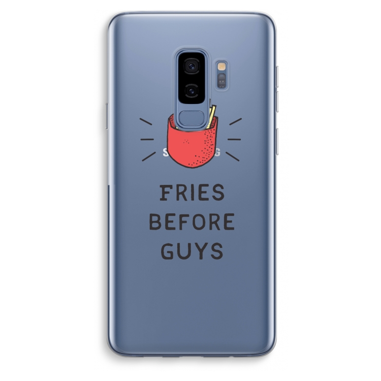 Fries before guys: Samsung Galaxy S9 Plus Transparant Hoesje