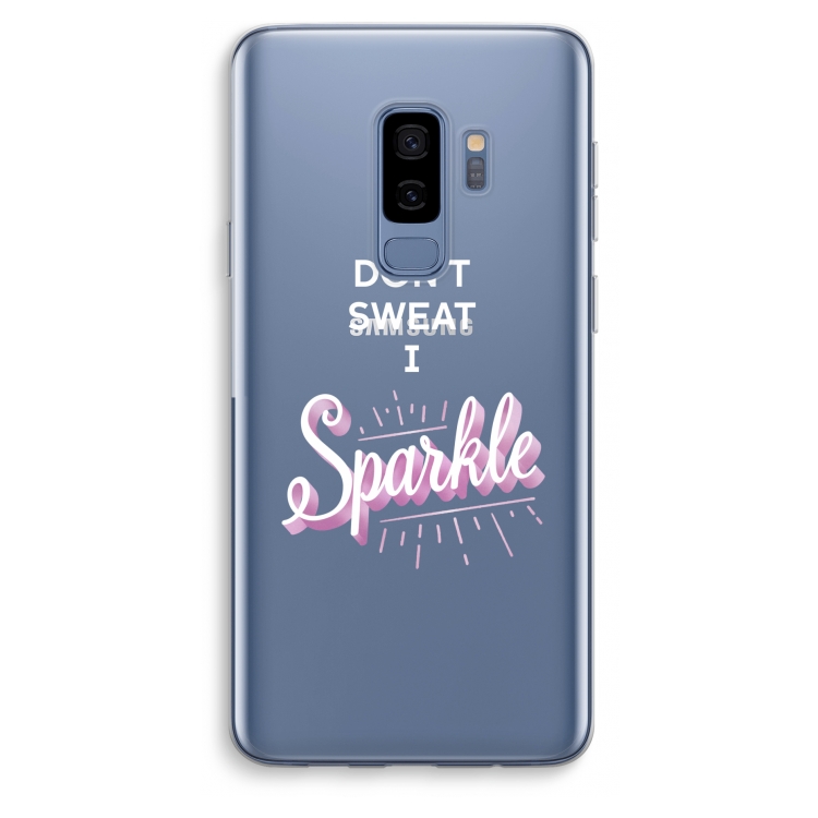 Sparkle quote: Samsung Galaxy S9 Plus Transparant Hoesje