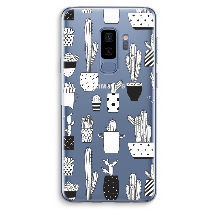 Cactusmotief: Samsung Galaxy S9 Plus Transparant Hoesje