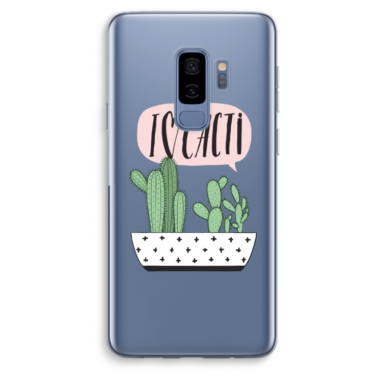 I love cacti: Samsung Galaxy S9 Plus Transparant Hoesje