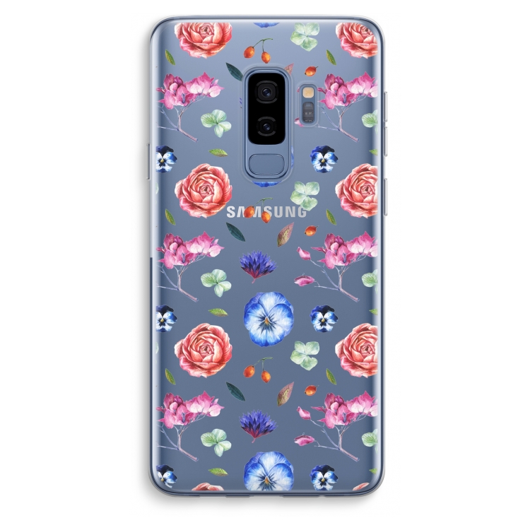 Bloemetjes: Samsung Galaxy S9 Plus Transparant Hoesje