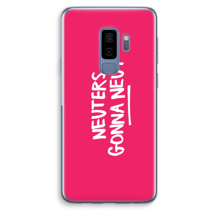 Neuters (roze): Samsung Galaxy S9 Plus Transparant Hoesje