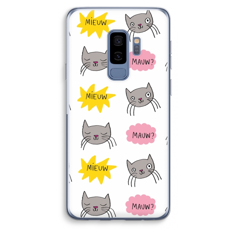 Meow: Samsung Galaxy S9 Plus Transparant Hoesje
