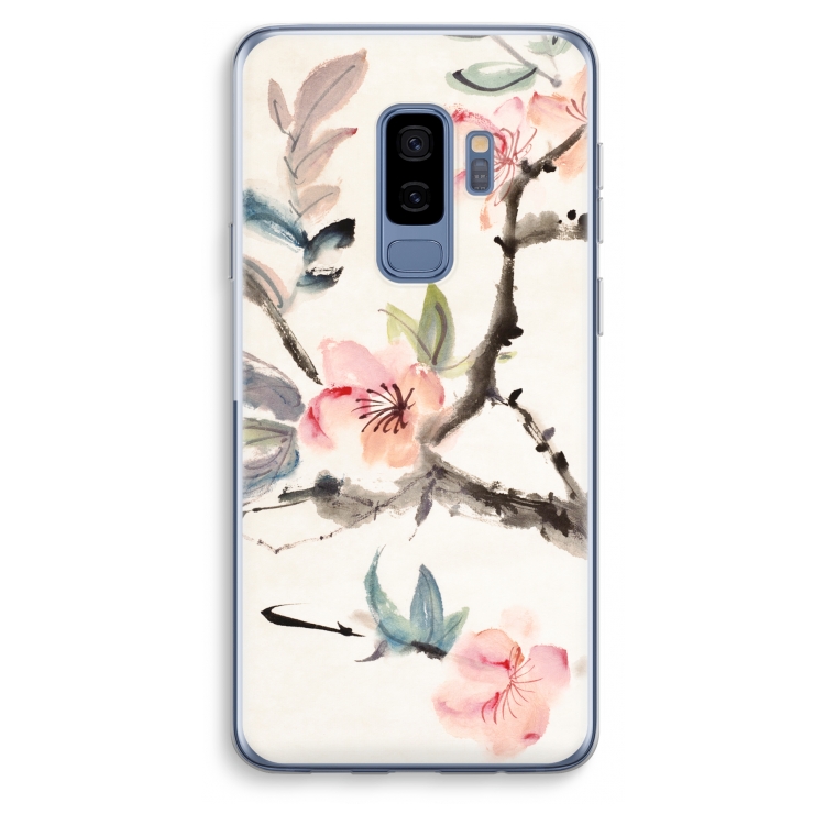 Japanse bloemen: Samsung Galaxy S9 Plus Transparant Hoesje