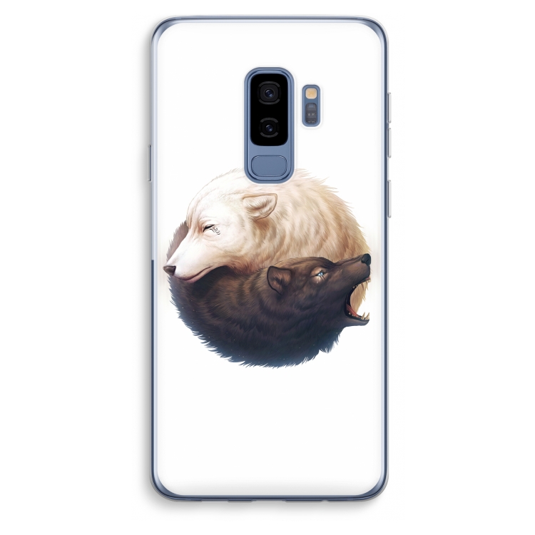 Yin Yang Wolves: Samsung Galaxy S9 Plus Transparant Hoesje