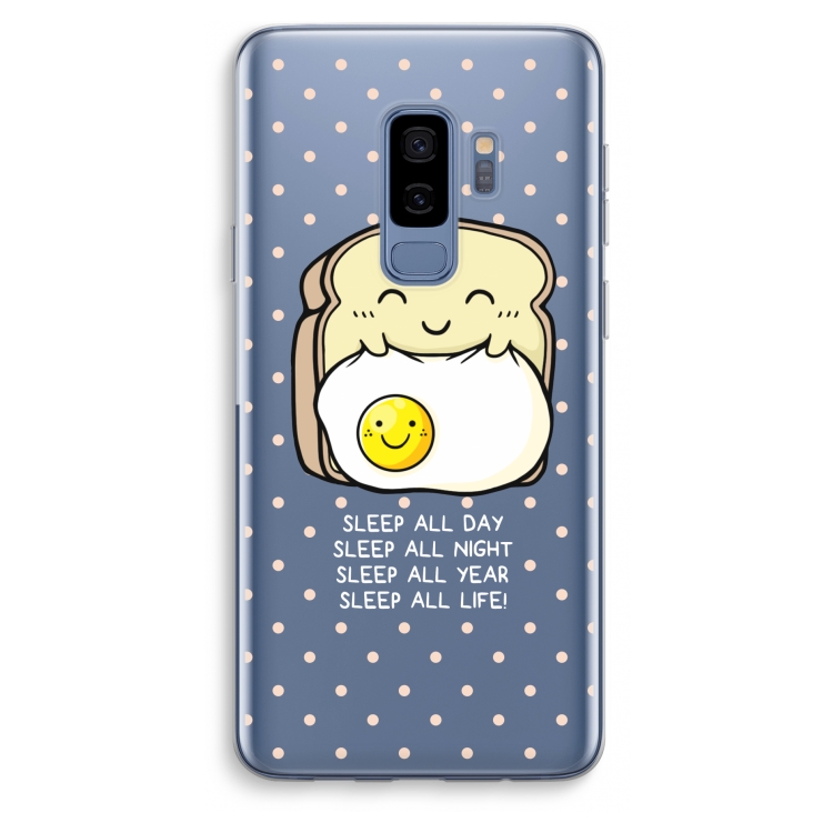 Sleep All Day: Samsung Galaxy S9 Plus Transparant Hoesje