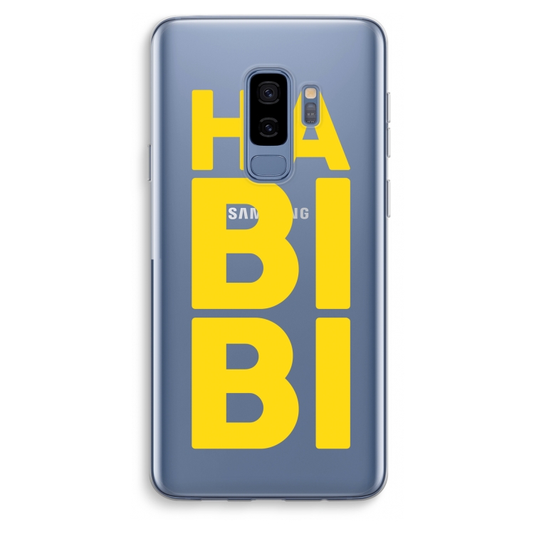 Habibi Blue: Samsung Galaxy S9 Plus Transparant Hoesje